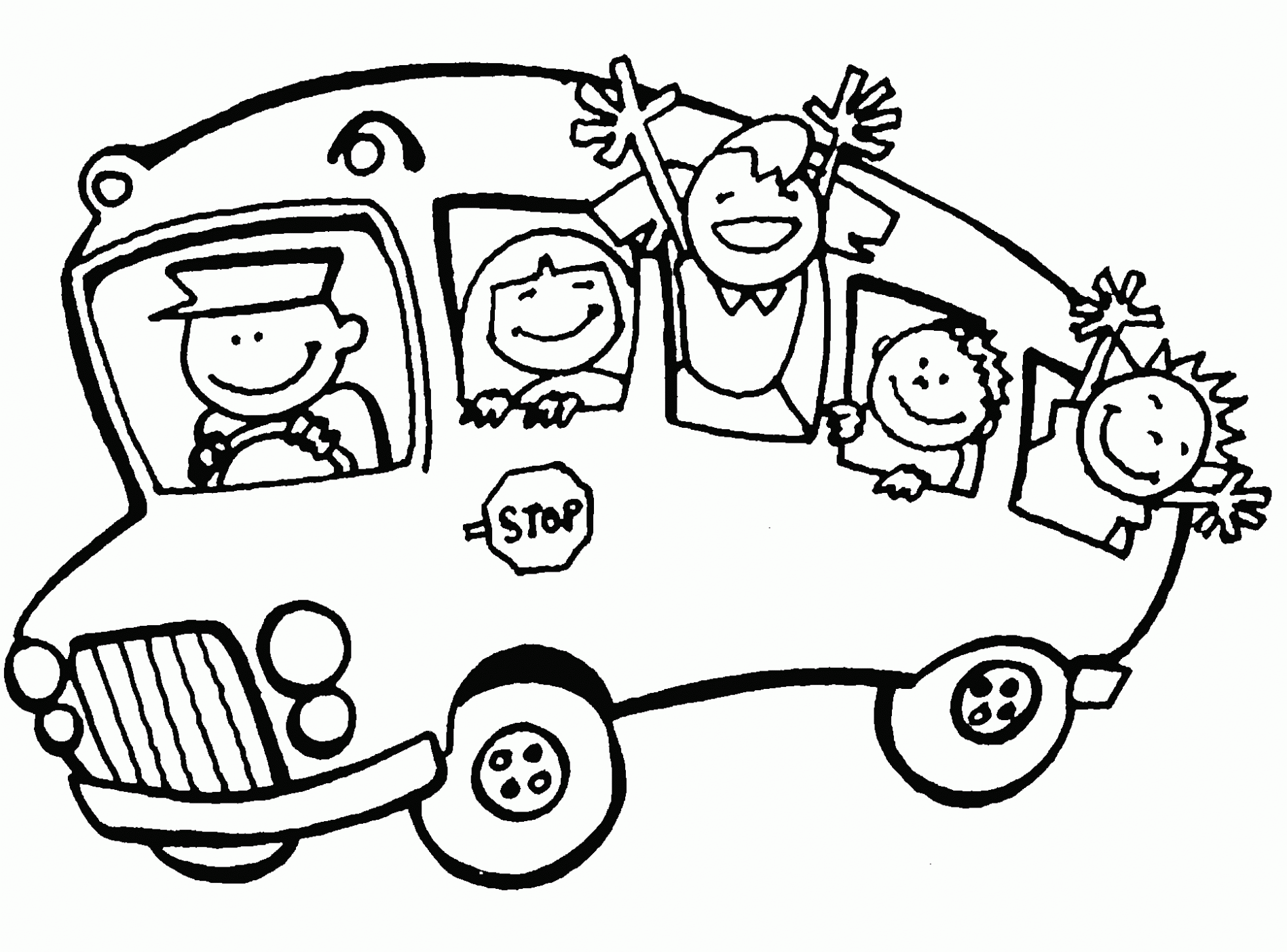 Dibujo para colorear: Bus (Transporte) #135317 - Dibujos para Colorear e Imprimir Gratis