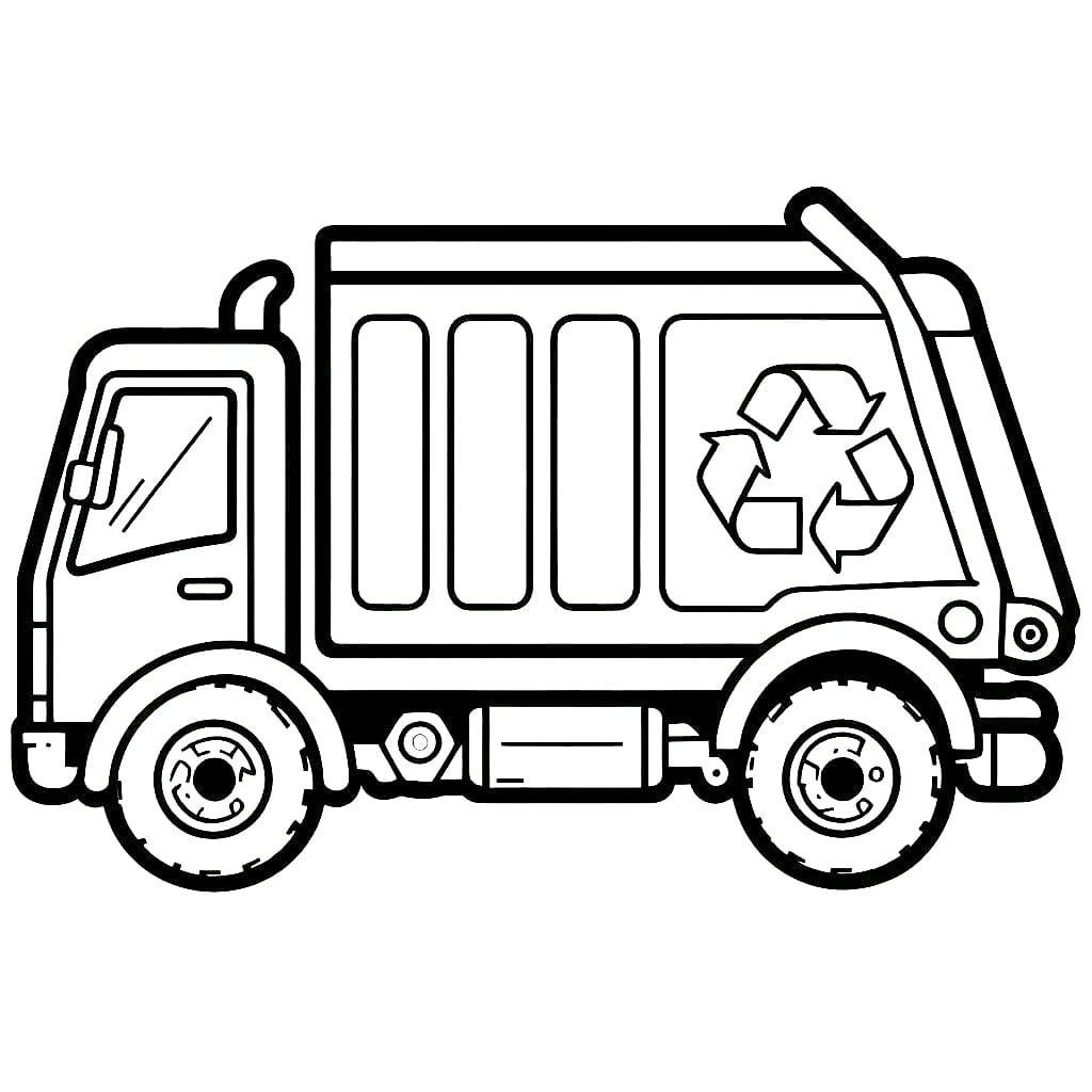 Dibujo gratuito Camión de Basura #202049 de la coleccion Transporte para imprimir