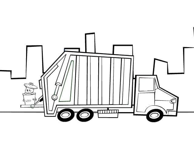 Dibujo gratuito Camión de Basura #202063 de la coleccion Transporte para imprimir