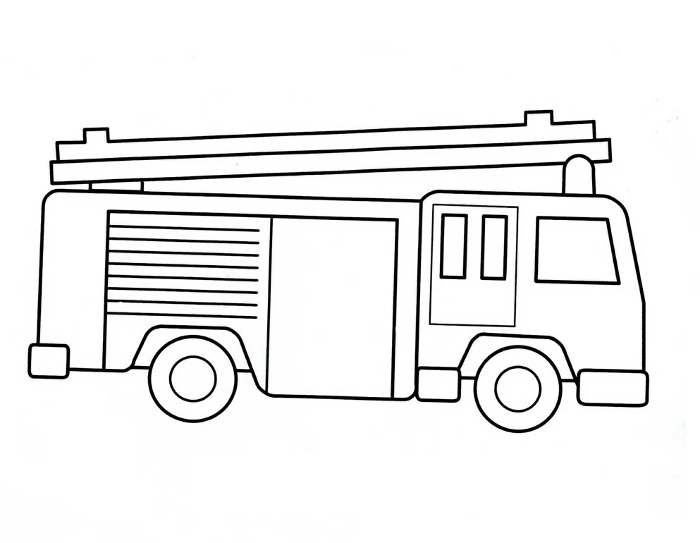 Dibujo gratuito Camión de Bomberos #135783 de la coleccion Transporte para imprimir
