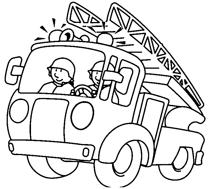 Dibujo gratuito Camión de Bomberos #135786 de la coleccion Transporte para imprimir