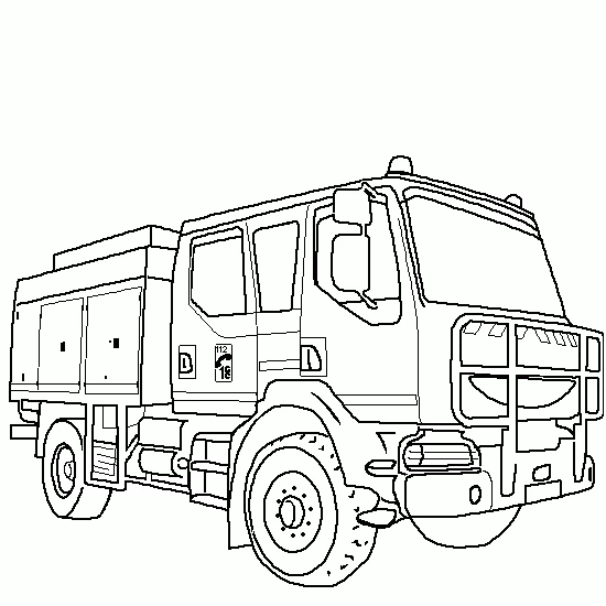 Dibujo gratuito Camión de Bomberos #135787 de la coleccion Transporte para imprimir