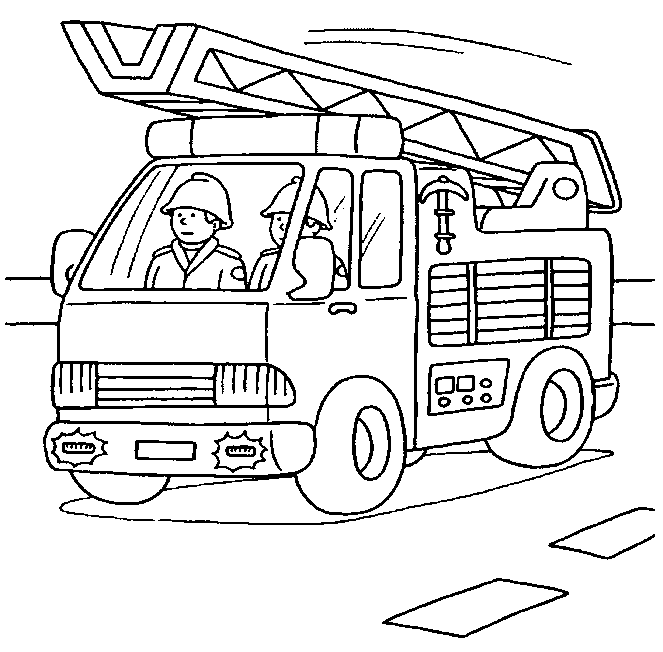 Dibujo gratuito Camión de Bomberos #135791 de la coleccion Transporte para imprimir