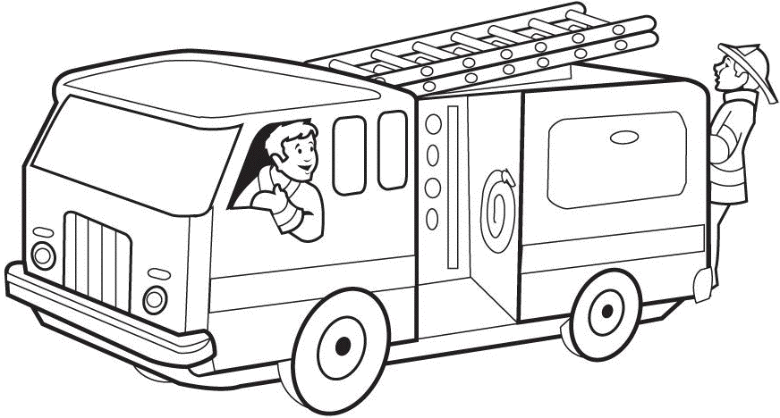 Dibujo gratuito Camión de Bomberos #135806 de la coleccion Transporte para imprimir
