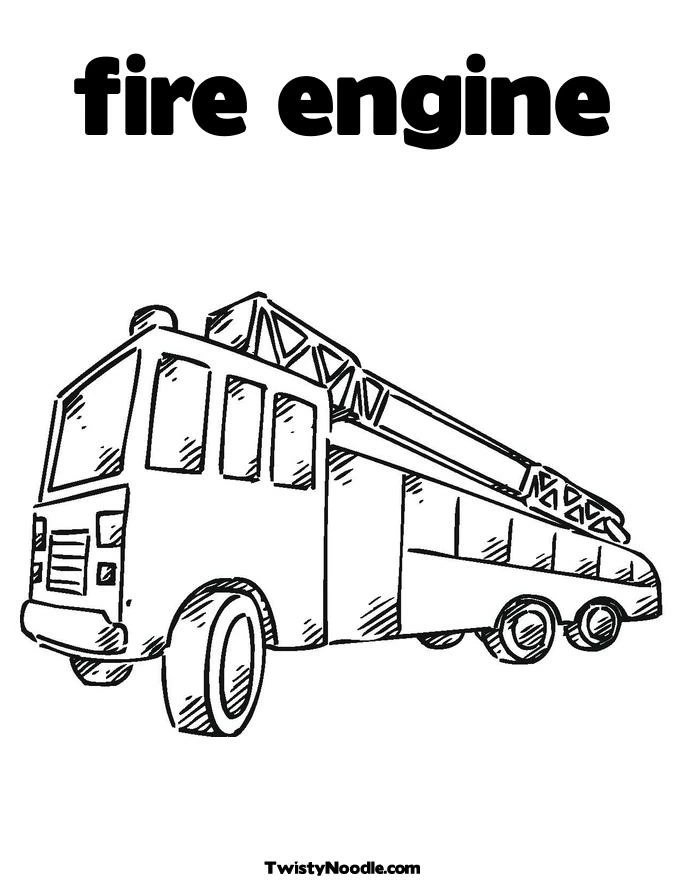 Dibujo gratuito Camión de Bomberos #135833 de la coleccion Transporte para imprimir