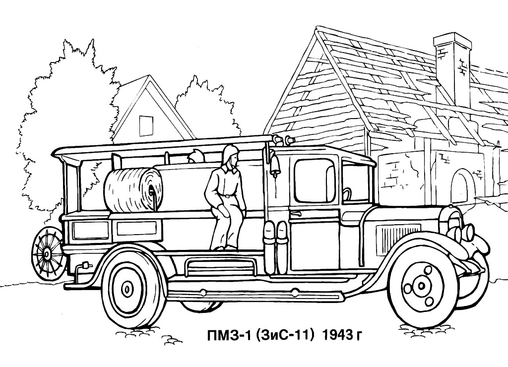 Dibujo gratuito Camión de Bomberos #135835 de la coleccion Transporte para imprimir