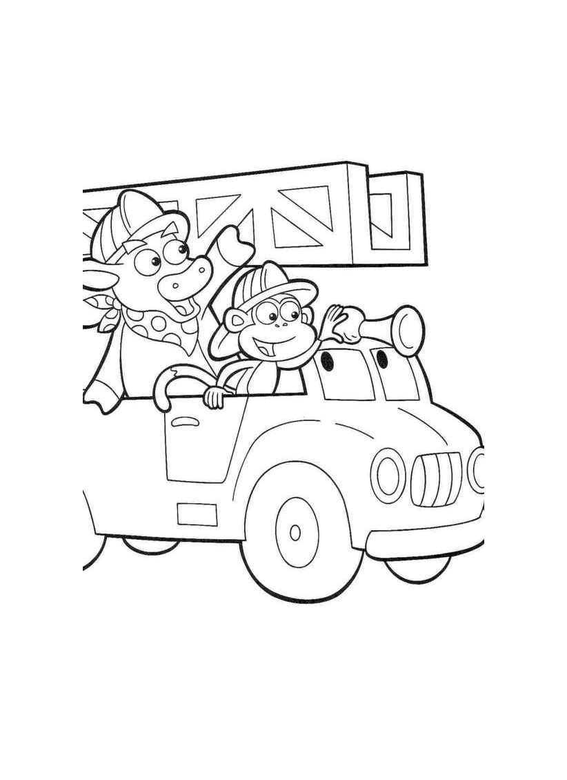 Dibujo gratuito Camión de Bomberos #135879 de la coleccion Transporte para imprimir