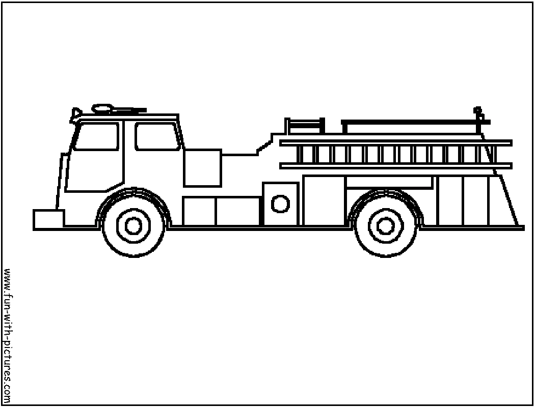 Dibujo gratuito Camión de Bomberos #135886 de la coleccion Transporte para imprimir