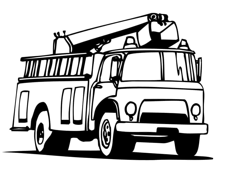 Dibujo gratuito Camión de Bomberos #185292 de la coleccion Transporte para imprimir