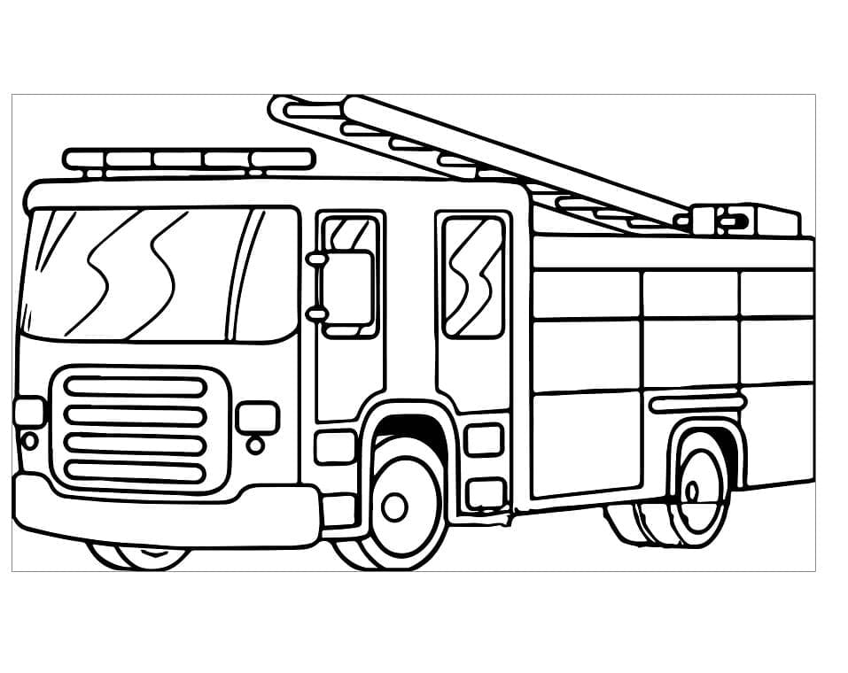 Dibujo gratuito Camión de Bomberos #185302 de la coleccion Transporte para imprimir