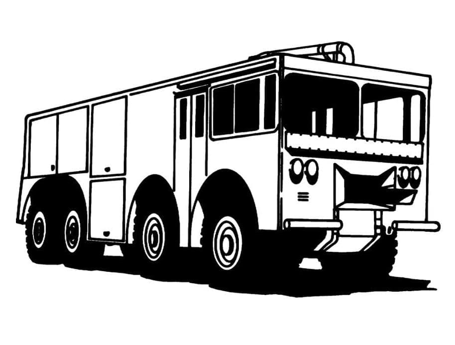 Dibujo gratuito Camión de Bomberos #185318 de la coleccion Transporte para imprimir