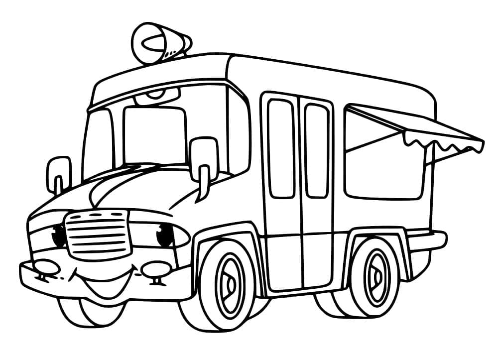 Dibujo gratuito Camión de Helados #213362 de la coleccion Transporte para imprimir