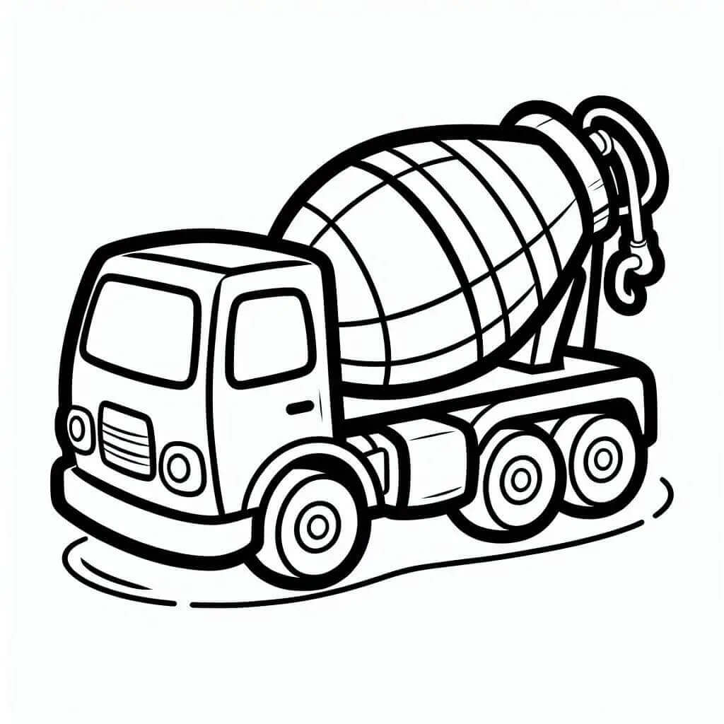 Dibujo gratuito Camión hormigonera #220932 de la coleccion Transporte para imprimir