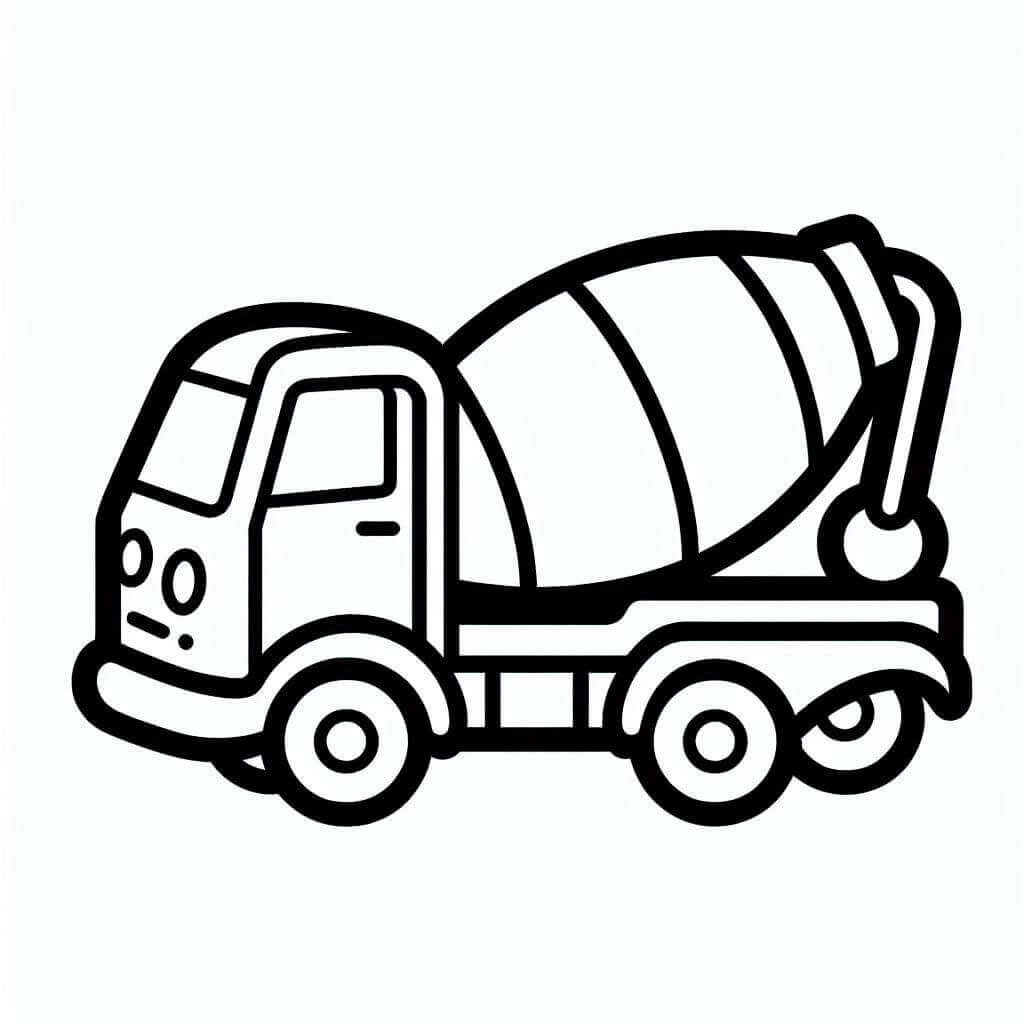 Dibujo gratuito Camión hormigonera #220935 de la coleccion Transporte para imprimir