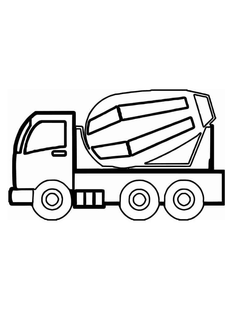 Dibujo gratuito Camión hormigonera #220945 de la coleccion Transporte para imprimir