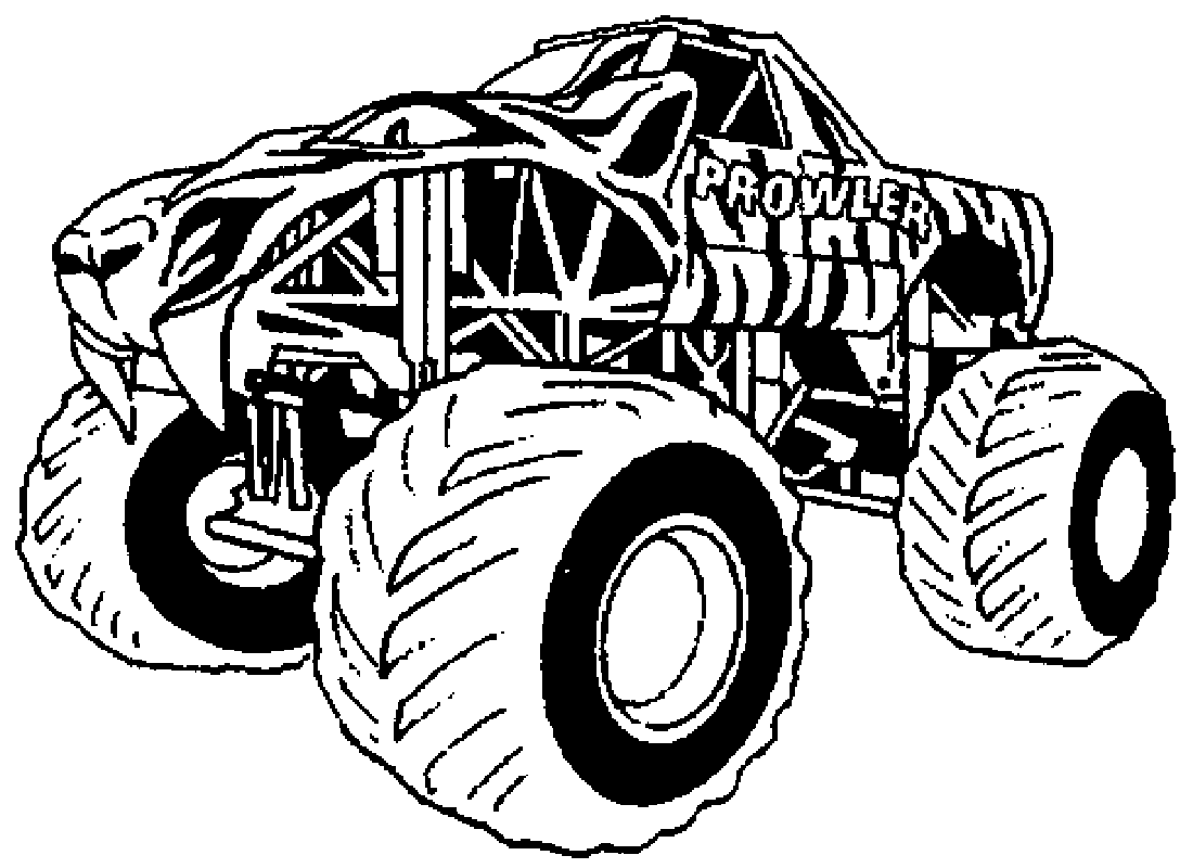 Dibujo para colorear: Camión Monstruo (Transporte) #141284 - Dibujos para Colorear e Imprimir Gratis