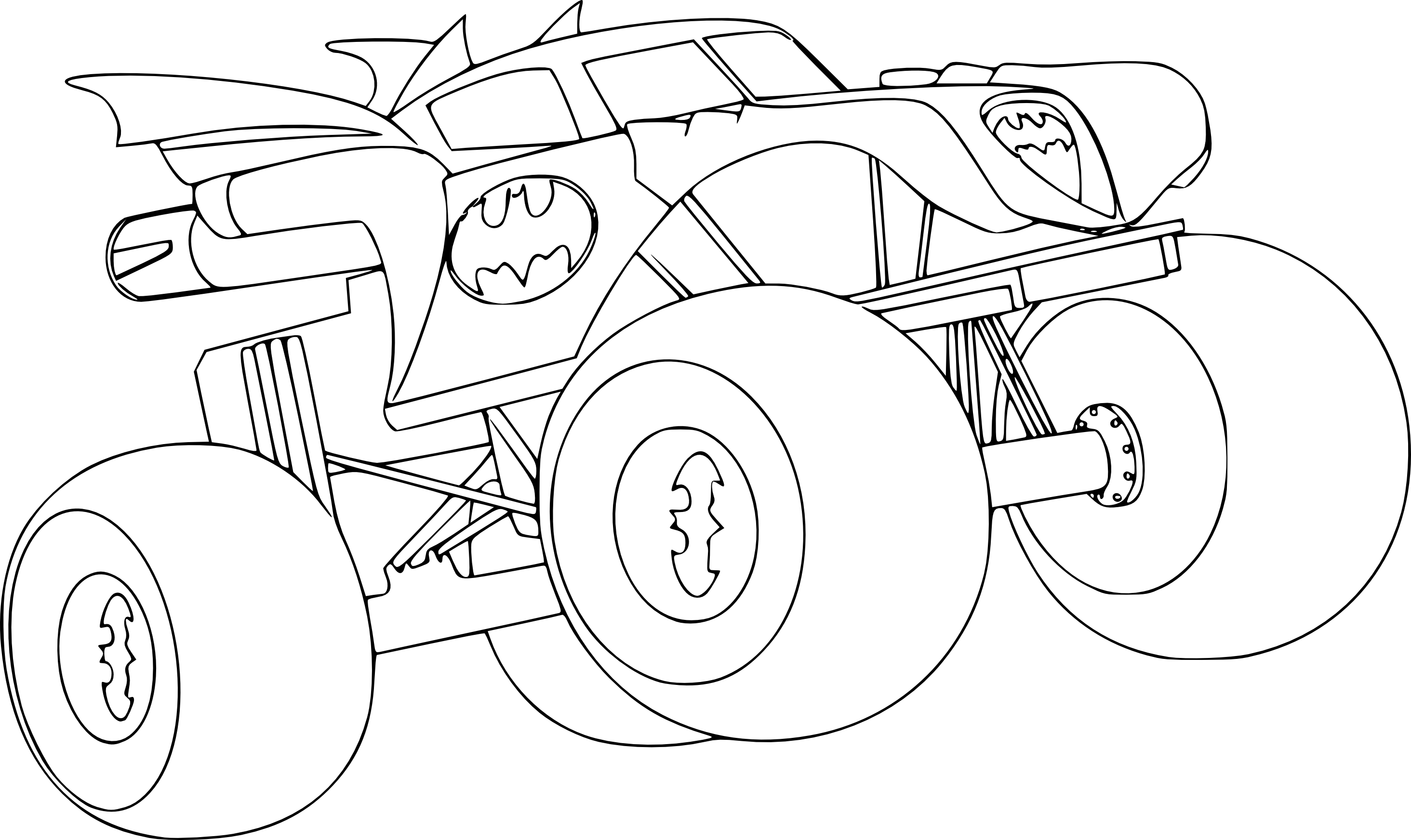 Dibujo para colorear: Camión Monstruo (Transporte) #141305 - Dibujos para Colorear e Imprimir Gratis