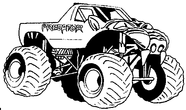 Dibujo para colorear: Camión Monstruo (Transporte) #141312 - Dibujos para Colorear e Imprimir Gratis