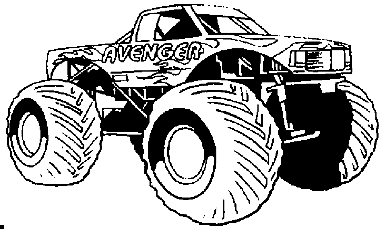 Dibujo para colorear: Camión Monstruo (Transporte) #141331 - Dibujos para Colorear e Imprimir Gratis