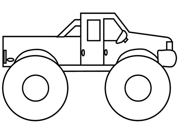 Dibujo para colorear: Camión Monstruo (Transporte) #141359 - Dibujos para Colorear e Imprimir Gratis