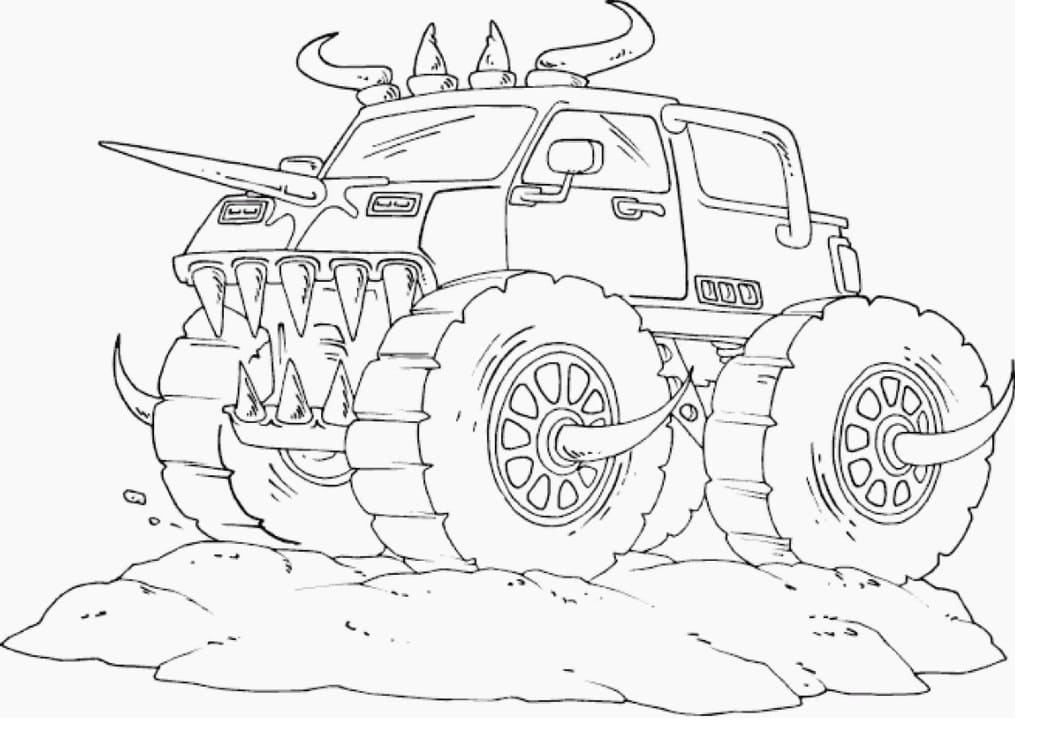 Dibujo gratuito Camión Monstruo #174832 de la coleccion Transporte para imprimir