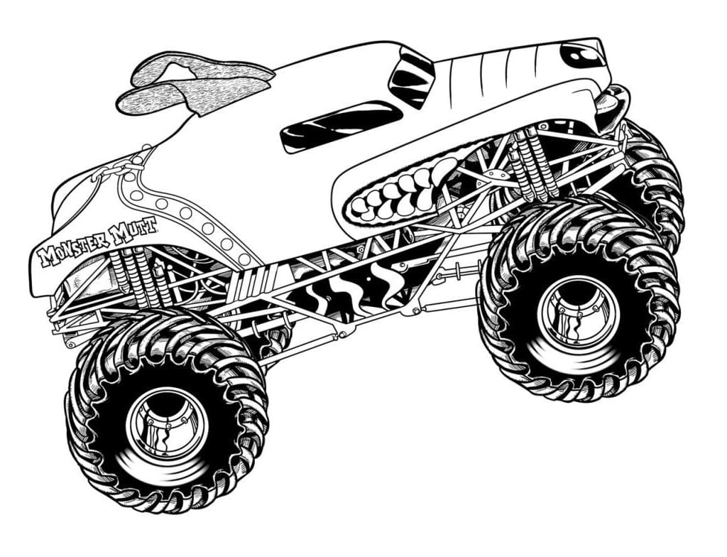 Dibujo gratuito Camión Monstruo #174837 de la coleccion Transporte para imprimir