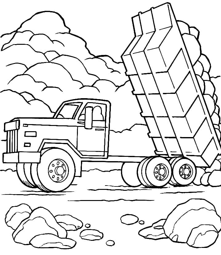 Dibujo gratuito Camión Volquete #202005 de la coleccion Transporte para imprimir