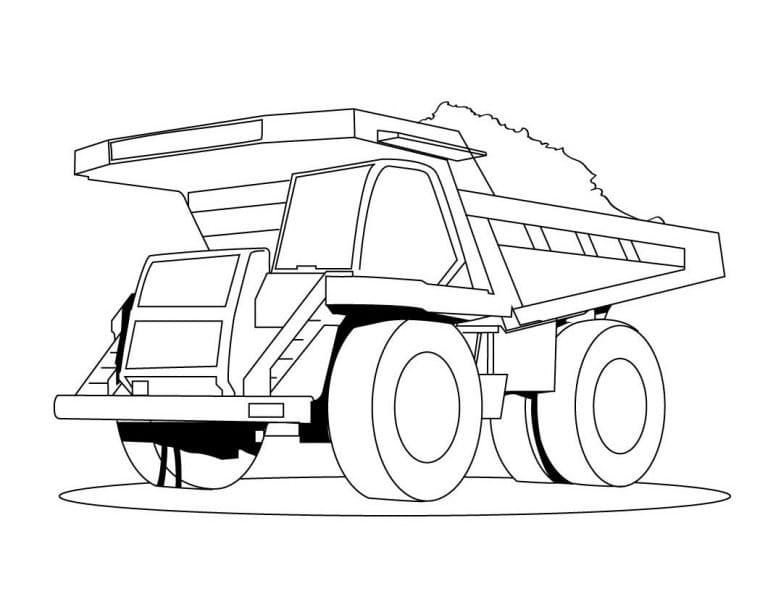 Dibujo gratuito Camión Volquete #202012 de la coleccion Transporte para imprimir