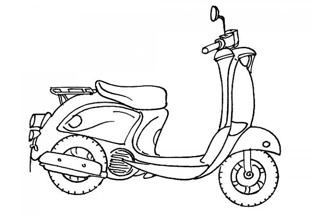 Dibujo gratuito Ciclomotor #139535 de la coleccion Transporte para imprimir