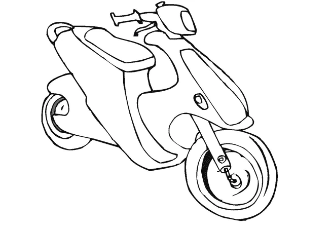 Dibujo gratuito Ciclomotor #139539 de la coleccion Transporte para imprimir
