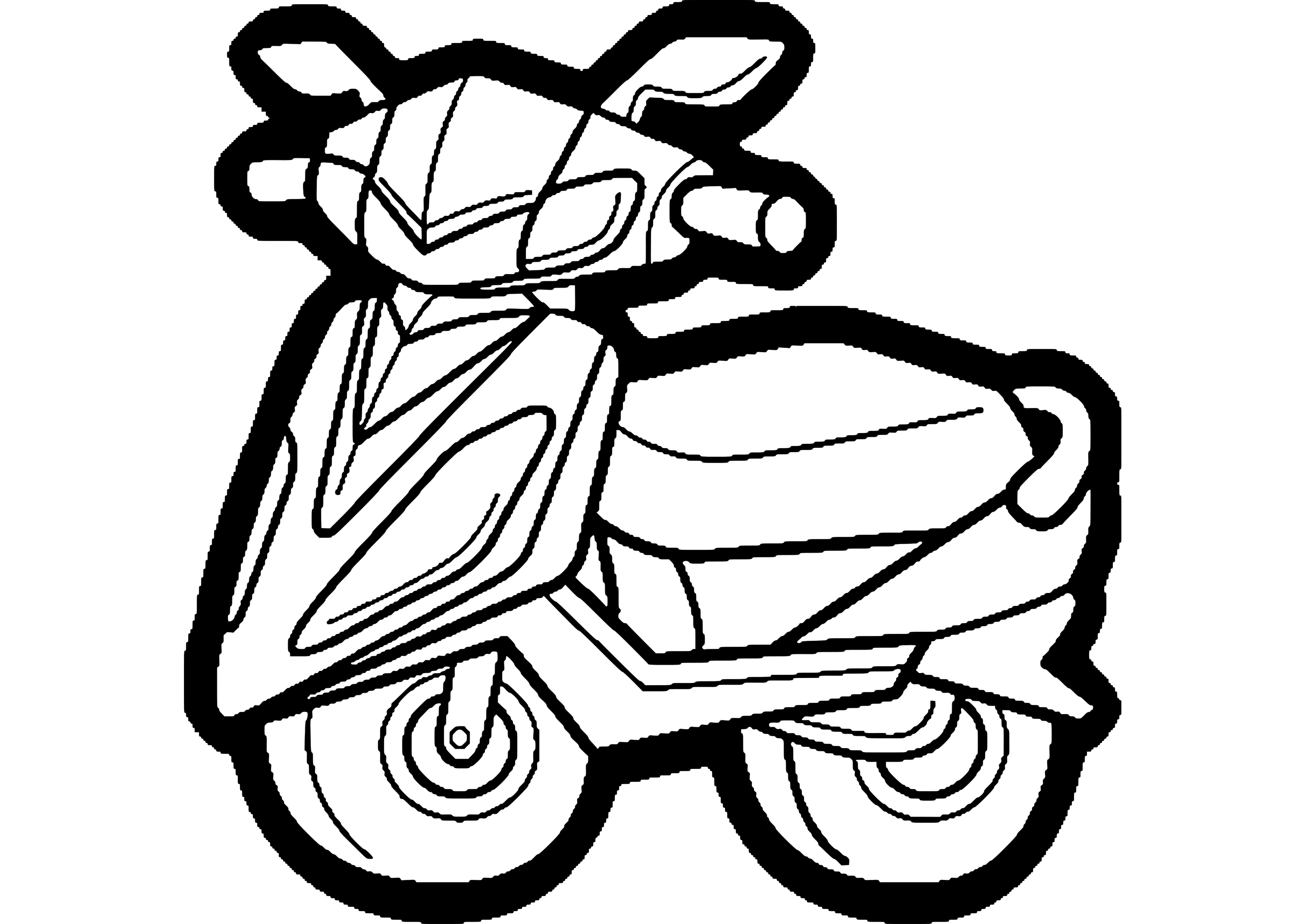 Dibujo gratuito Ciclomotor #139550 de la coleccion Transporte para imprimir
