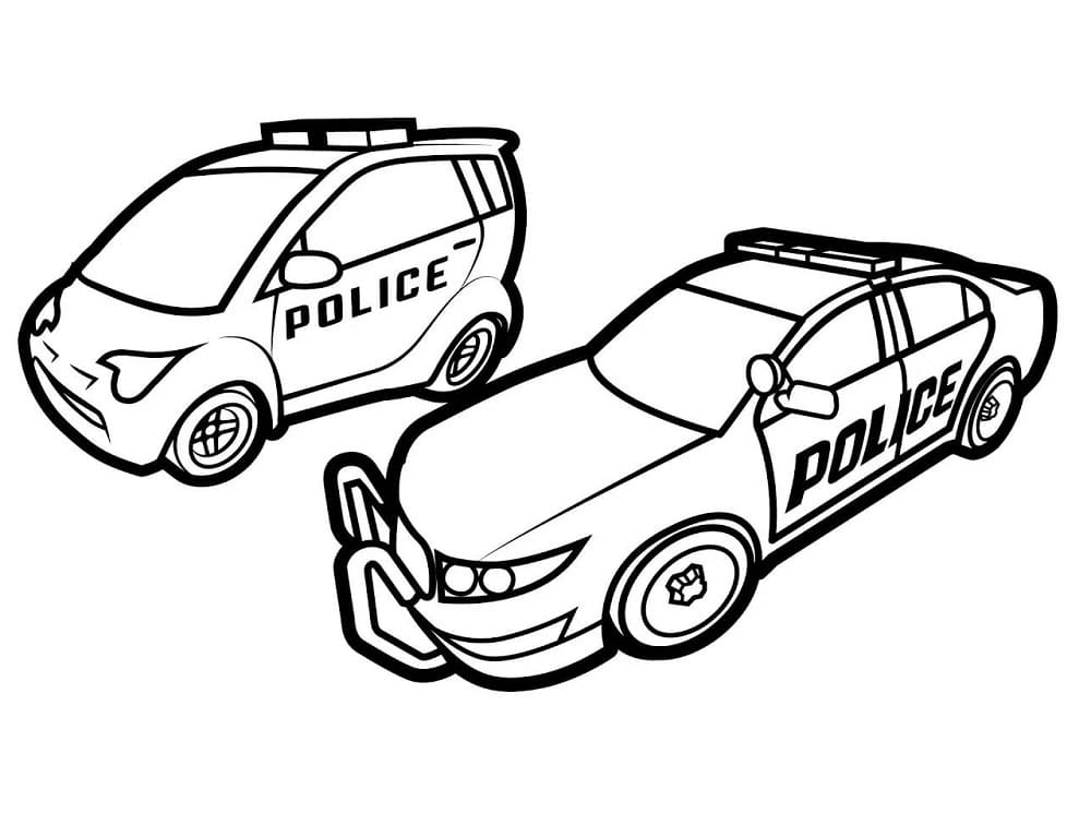 Dibujo gratuito Coche de Policía #198514 de la coleccion Transporte para imprimir