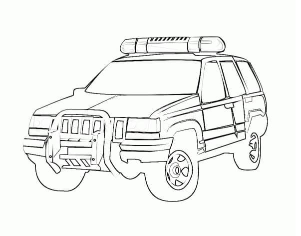 Dibujo gratuito Coche de Policía #198522 de la coleccion Transporte para imprimir