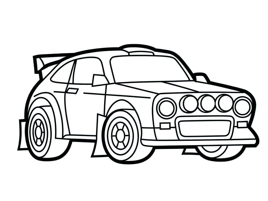 Dibujo para colorear: Coche de Rally (Transporte) #217338 - Dibujos para Colorear e Imprimir Gratis