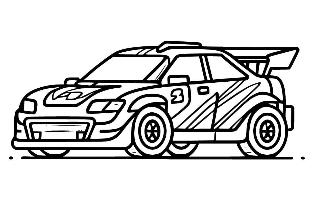Dibujo para colorear: Coche de Rally (Transporte) #217358 - Dibujos para Colorear e Imprimir Gratis