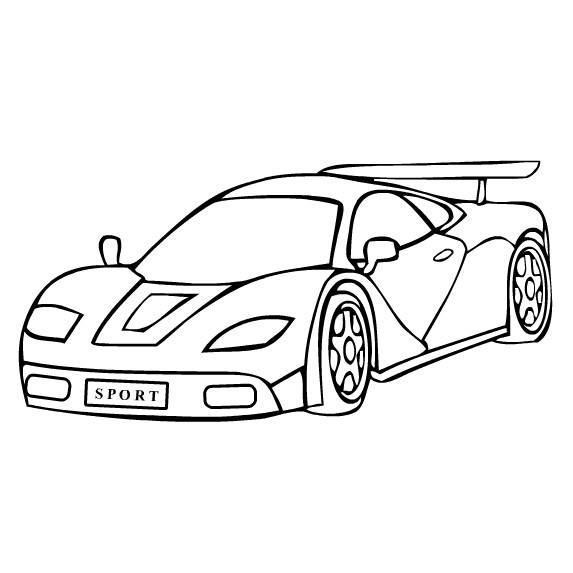 Dibujo gratuito Coche Deportivo / Tuning #146954 de la coleccion Transporte para imprimir