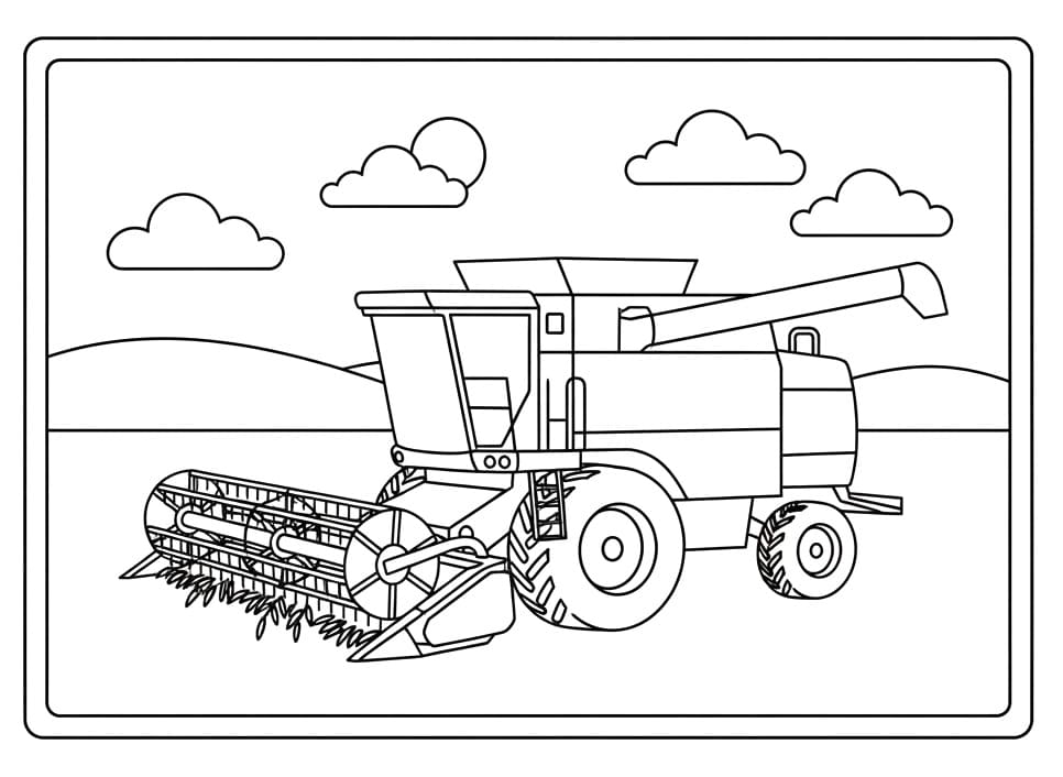 Dibujo gratuito Cosechadora Combinada #221896 de la coleccion Transporte para imprimir