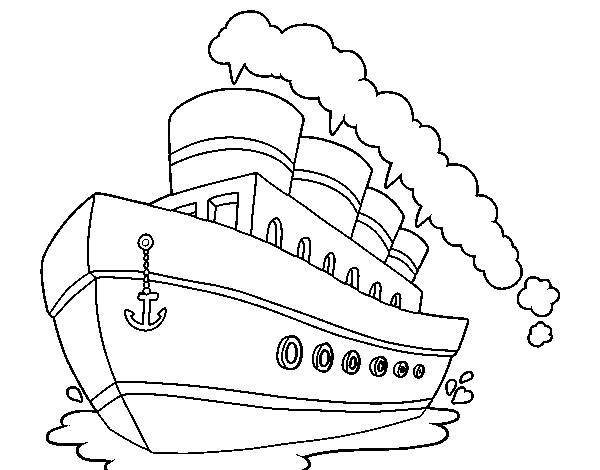 Dibujo para colorear: Cruise ship / Paquebot (Transporte) #140699 - Dibujos para Colorear e Imprimir Gratis