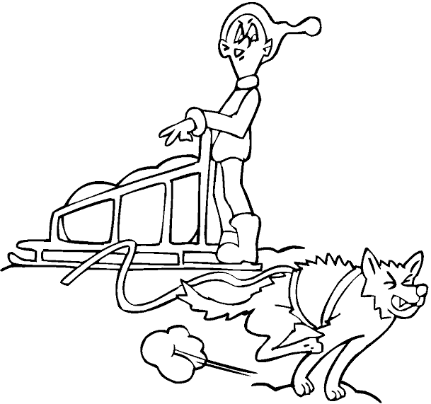Dibujo para colorear: Dog Sled (Transporte) #142633 - Dibujos para Colorear e Imprimir Gratis