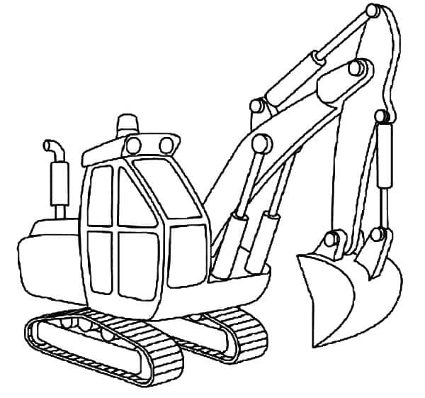 Dibujo gratuito Excavadora #187903 de la coleccion Transporte para imprimir