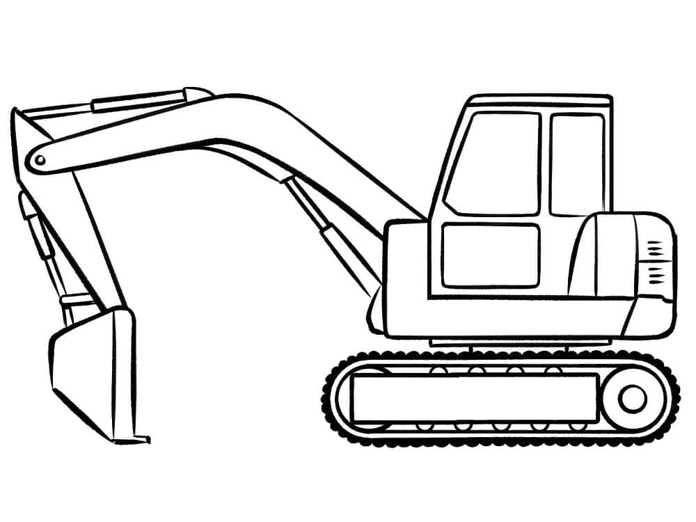 Dibujo para colorear: Excavadora (Transporte) #187904 - Dibujos para Colorear e Imprimir Gratis