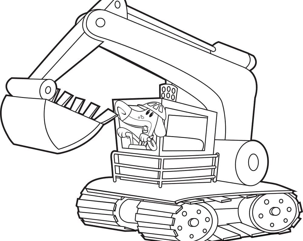 Dibujo gratuito Excavadora #187916 de la coleccion Transporte para imprimir