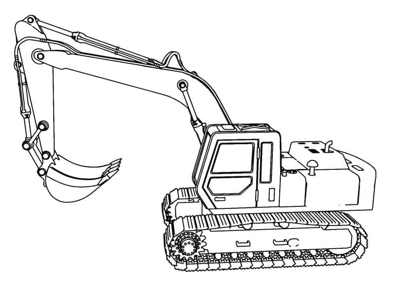 Dibujo gratuito Excavadora #187922 de la coleccion Transporte para imprimir