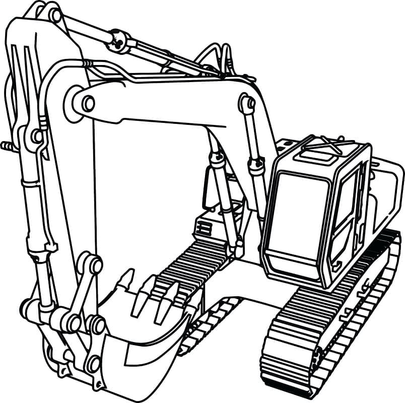 Dibujo gratuito Excavadora #187925 de la coleccion Transporte para imprimir Dibujo gratuito Excavadora #187925 de la coleccion Transporte para imprimir