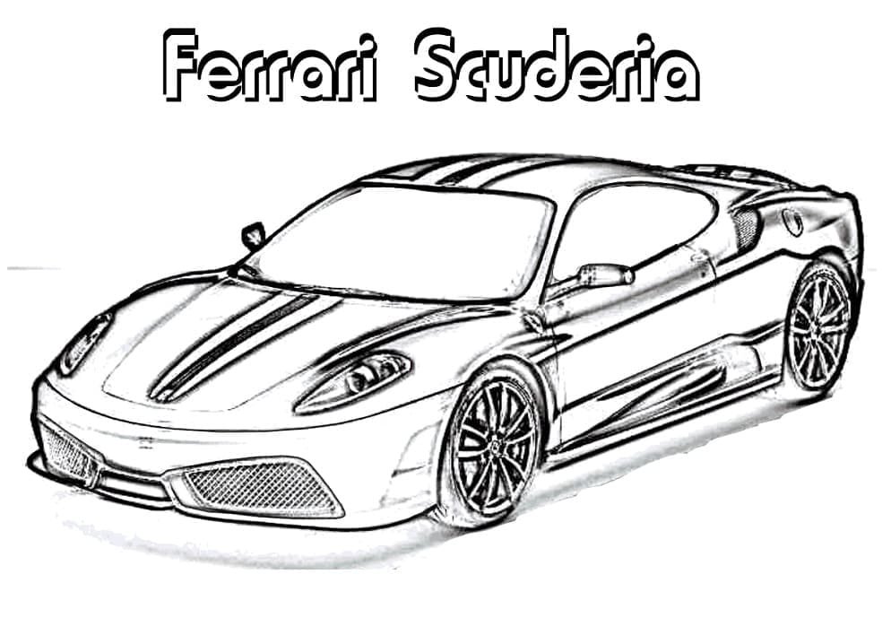 Dibujo para colorear: Ferrari (Transporte) #186880 - Dibujos para Colorear e Imprimir Gratis