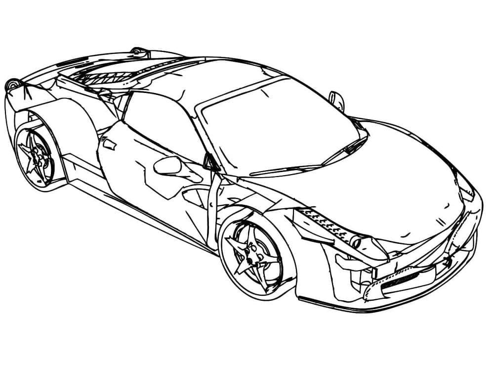 Dibujo para colorear: Ferrari (Transporte) #186897 - Dibujos para Colorear e Imprimir Gratis