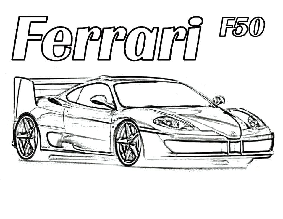 Dibujo para colorear: Ferrari (Transporte) #186908 - Dibujos para Colorear e Imprimir Gratis