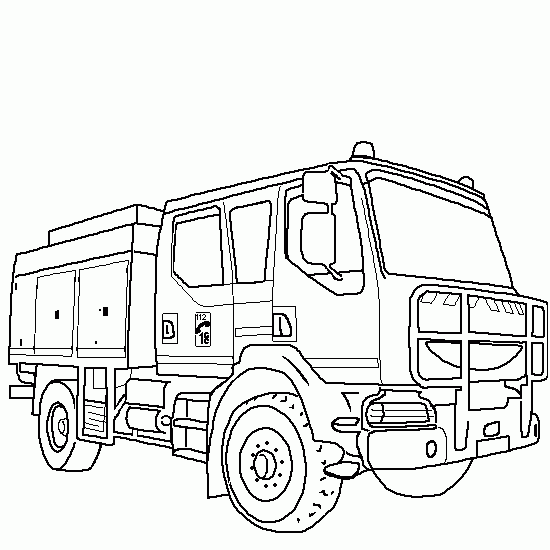 Dibujo para colorear: Firetruck (Transporte) #135787 - Dibujos para Colorear e Imprimir Gratis