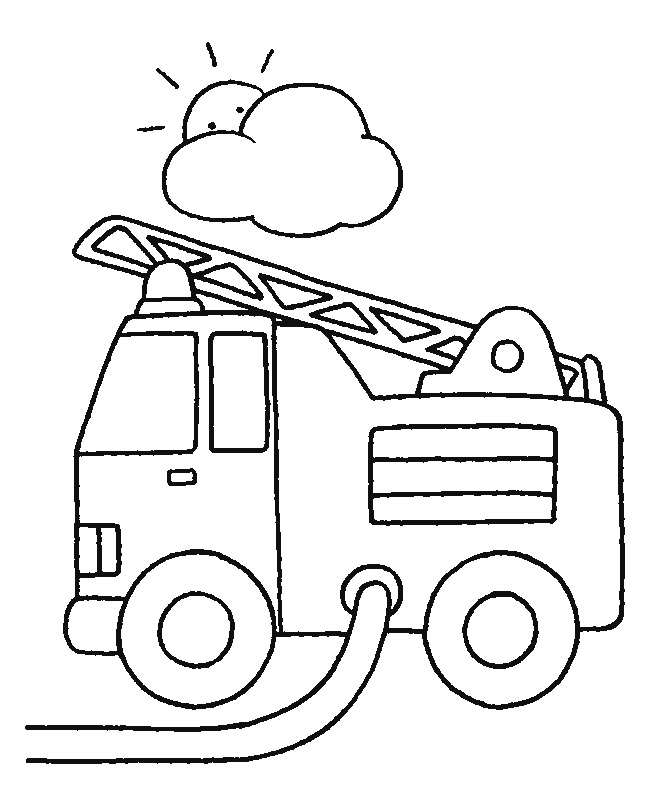 Dibujo para colorear: Firetruck (Transporte) #135790 - Dibujos para Colorear e Imprimir Gratis