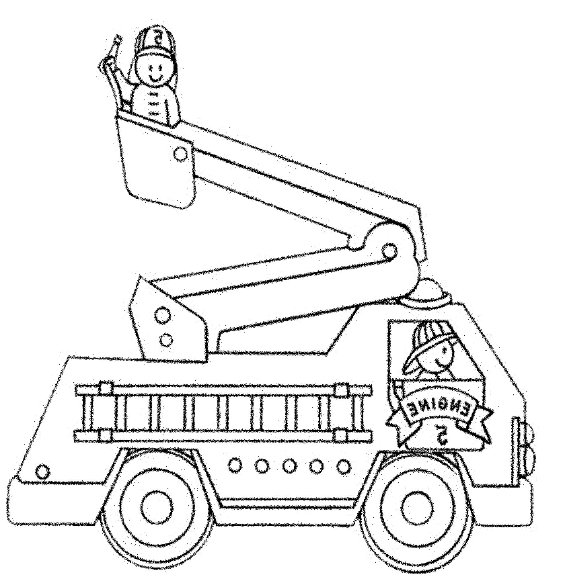 Dibujo para colorear: Firetruck (Transporte) #135796 - Dibujos para Colorear e Imprimir Gratis